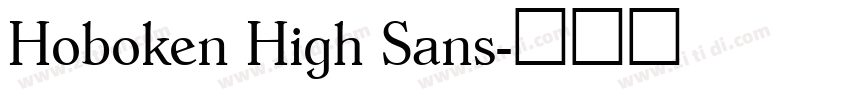 Hoboken High Sans字体转换
